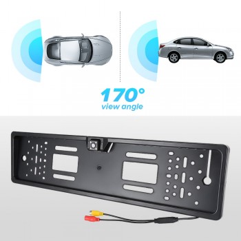 Car Rear View Camera EU European Car License Plate Frame Waterproof Auto Wire Car Reverse Backup Rearview parking Camera