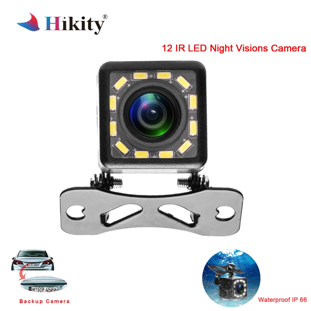 Hikity Waterproof Car Rear View Camera 170 Wide Angle HD CCD 12 LED Night Visions Backup Reversing Parking Cameras Car-styling
