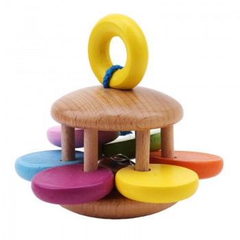 Baby Bell Wooden Toys Rattle Musical Educational Toys Instrument Rattles Handle Toys For Newborns Childen Kids Toy