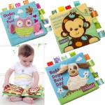 Animal Cloth Book Baby Soft Toys Animal Embroidered Cloth Book Newborn Early Development Activity Books Baby Kids Gifts