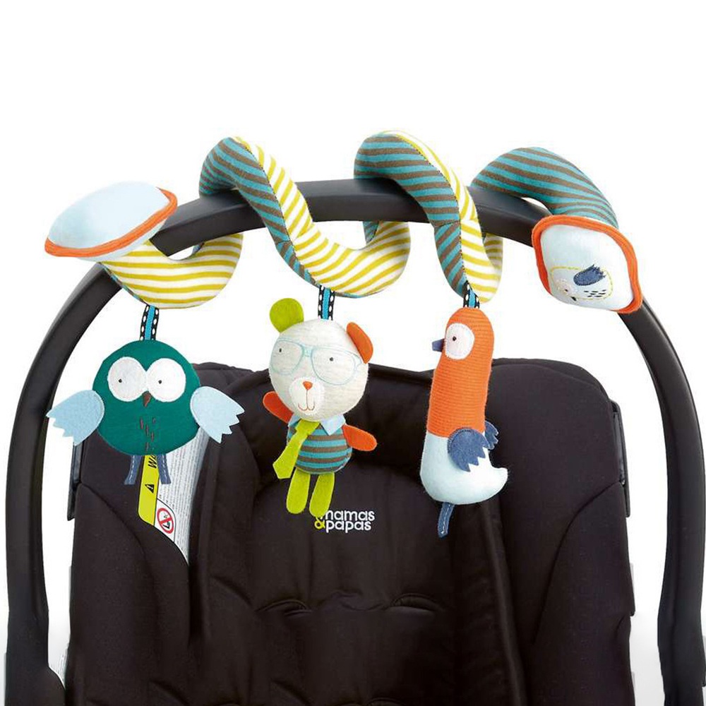 Bearoom Toys For Baby Cute Rattle Cartoon Mobile Toys Soft Plush Stroller Toy Infant Learning Education Rattles 0-12 Months Gift