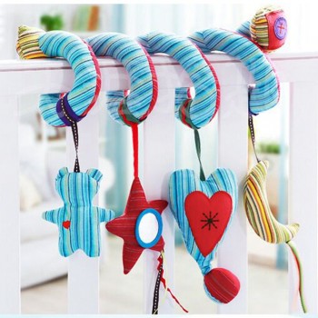 Bearoom Toys For Baby Cute Rattle Cartoon Mobile Toys Soft Plush Stroller Toy Infant Learning Education Rattles 0-12 Months Gift