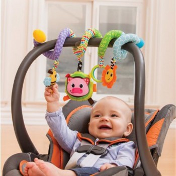 Bearoom Toys For Baby Cute Rattle Cartoon Mobile Toys Soft Plush Stroller Toy Infant Learning Education Rattles 0-12 Months Gift