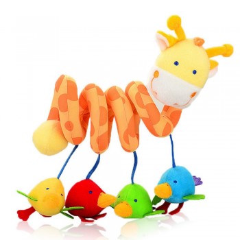 Bearoom Toys For Baby Cute Rattle Cartoon Mobile Toys Soft Plush Stroller Toy Infant Learning Education Rattles 0-12 Months Gift