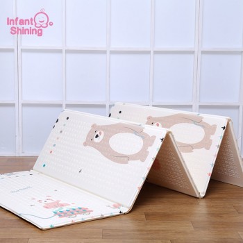Infant Shining 1.5CM Thick Baby Mat Playmat Foldable Kid Play Mat 200*180CM Large Child Crawling Mat Puzzle Blanket Game Pad