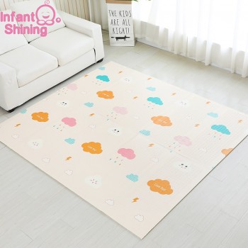 Infant Shining 1.5CM Thick Baby Mat Playmat Foldable Kid Play Mat 200*180CM Large Child Crawling Mat Puzzle Blanket Game Pad