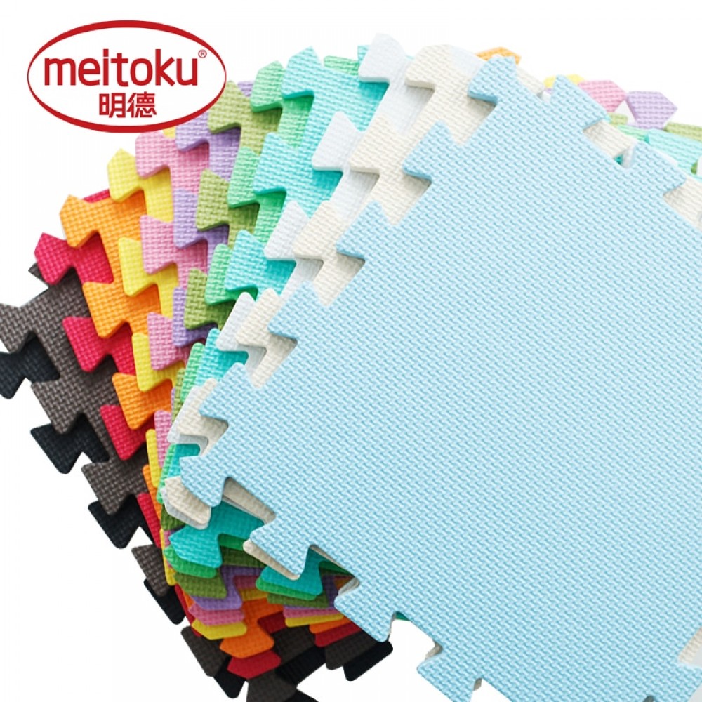 Meitoku  baby EVA Foam Interlocking Exercise Gym Floor play mats rug Protective Tile Flooring carpets 32X32cm 9 or 10pcs/lot,
