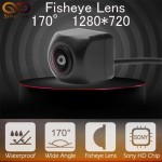 Sinairyu Rear Front Side View Camera SONY MCCD Fish Eyes Night Vision Waterproof IP68 Reversing Back Up Camera Universal