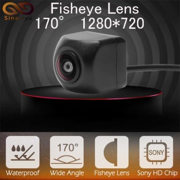 Sinairyu Rear Front Side View Camera SONY MCCD Fish Eyes Night Vision Waterproof IP68 Reversing Back Up Camera Universal