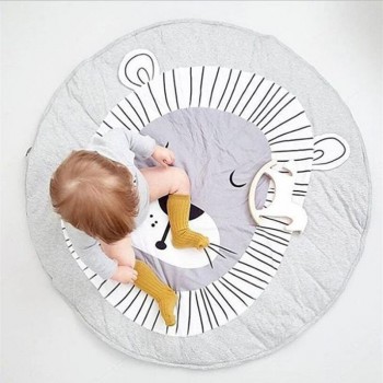 90CM Baby Infant Play Mats Kids Round Crawling Carpet Floor Rug Baby Bedding Blanket Cotton Play Game Pad Children Room Decor