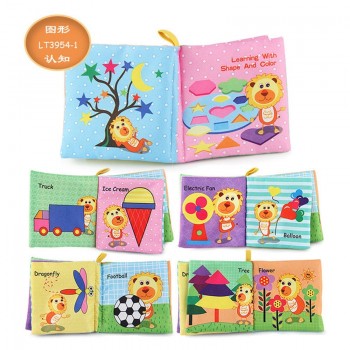 Baby Rattles Mobiles Toy Soft Animal Cloth Book Newborn Stroller Hanging Toy Bebe Early Learning Educate Baby Toys