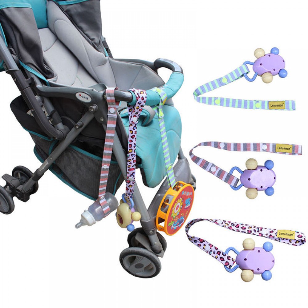 1pcs/3pcs New Baby Safety Seats Baby Rattles Toys Fixed Toys Stroller Toys Pacifier Chain Tether Strap