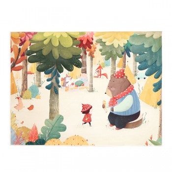 Baby Shining Cartoon Baby Play Mat 0.5CM Thickness Carpet 140X200CM Childrens Room Playmat Short Plush Non-slip Bedroom Mat