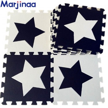EVA New 10pcs 11.8*11.8 Puzzle Floor GYM Soft Kids Foam Mat Black White baby play puzzle number letter cartoon foam mat