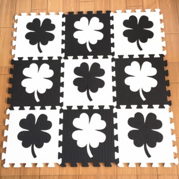 EVA New 10pcs 11.8*11.8 Puzzle Floor GYM Soft Kids Foam Mat Black White baby play puzzle number letter cartoon foam mat