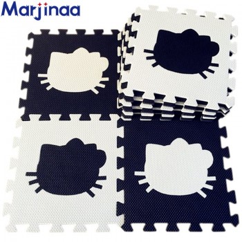 EVA New 10pcs 11.8*11.8 Puzzle Floor GYM Soft Kids Foam Mat Black White baby play puzzle number letter cartoon foam mat
