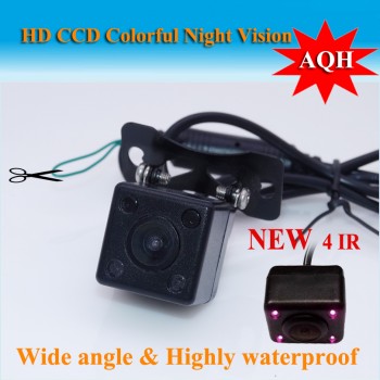 Wide Viewing Angle Waterproof Reversing Rear View Camera 4 IR Night Vision Car Rear View Camera CCD imaging Sensor