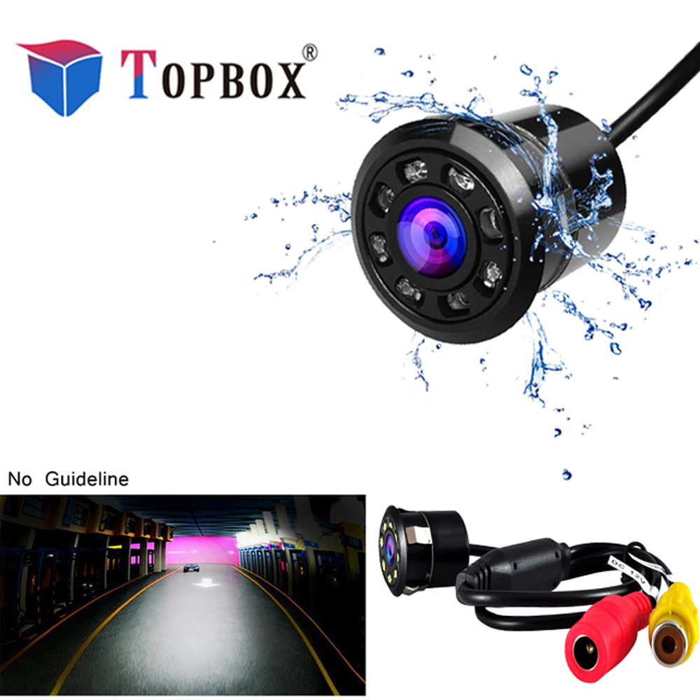 Topbox Car Rear View Camera 8 LED Night Vision Reversing Auto Parking Monitor CCD Waterproof 170 Degree HD Video