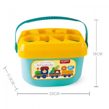 Huanger Baby First Blocks Colouramp;Shape Toy over 3 month For Children Educational Sorting Box Unisex Rattle Mobiles Happy Gift