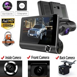 3 Lens 1080P HD 170 Angle Triple lens Car DVR Dash Cam G-sensor Recorder and Rearview Camera Three Way Camera Night vision Cam