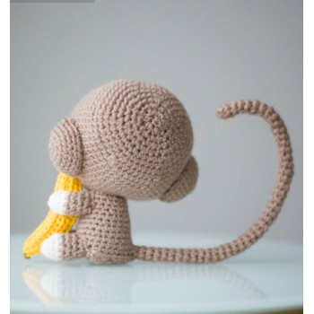 Monkey Crochet Crochet doll  rattle Amigurumi