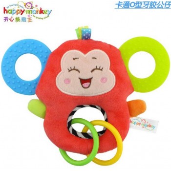Baby Infant Cartoon Animal Giraffe Fish Handle Rattles Soft Plush Safety Teether Toys Teeth Care Doll For Kid 20%OFF