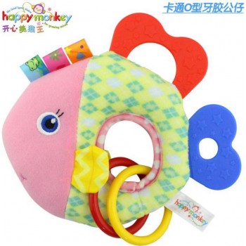 Baby Infant Cartoon Animal Giraffe Fish Handle Rattles Soft Plush Safety Teether Toys Teeth Care Doll For Kid 20%OFF