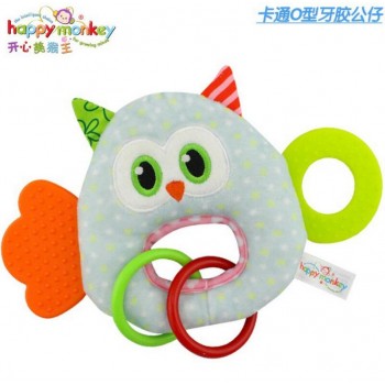 Baby Infant Cartoon Animal Giraffe Fish Handle Rattles Soft Plush Safety Teether Toys Teeth Care Doll For Kid 20%OFF