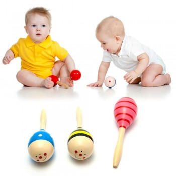 1 Pc Baby Music Toys Baby Toys Wooden Kid Child Sand Hammer Early Education Tool Rattle Musical Instrument Percussion Toy Gifts