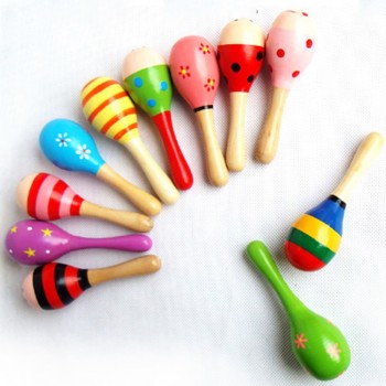 1 Pc Baby Music Toys Baby Toys Wooden Kid Child Sand Hammer Early Education Tool Rattle Musical Instrument Percussion Toy Gifts