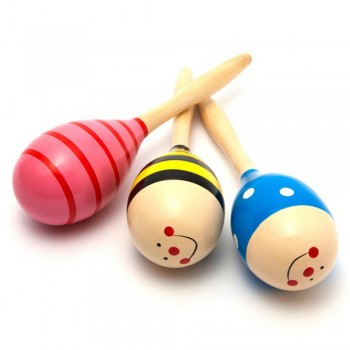 1 Pc Baby Music Toys Baby Toys Wooden Kid Child Sand Hammer Early Education Tool Rattle Musical Instrument Percussion Toy Gifts