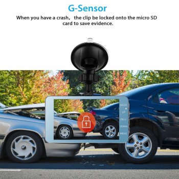 Podofo Dash Cam New Dual Lens Car DVR Camera Full HD 1080P 4 IPS Front+Rear Mirror Night Vision Video Recorder Parking Monitor