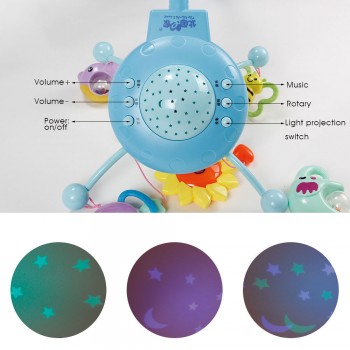 Music Rattles Baby Crib Mobile Toy Holder Rotating Crib Mobility Bed Bell Baby Toys 0-12 Months Newborn Infant Toddler Kids Toys