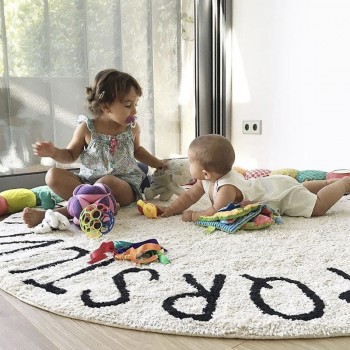 Round Baby Play Mat Tapete Infantil Playmat Kids Carpet Cotton Baby Games Activity Mats Rug with Letters Toys for Children 120cm