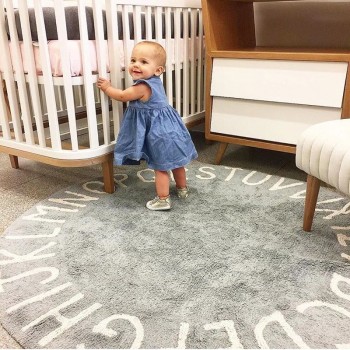 Round Baby Play Mat Tapete Infantil Playmat Kids Carpet Cotton Baby Games Activity Mats Rug with Letters Toys for Children 120cm