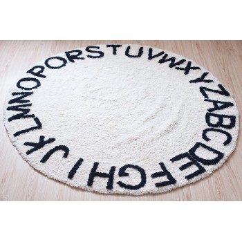 Round Baby Play Mat Tapete Infantil Playmat Kids Carpet Cotton Baby Games Activity Mats Rug with Letters Toys for Children 120cm