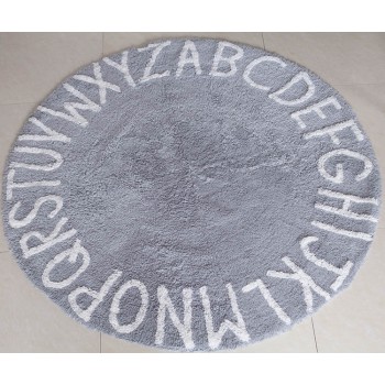 Round Baby Play Mat Tapete Infantil Playmat Kids Carpet Cotton Baby Games Activity Mats Rug with Letters Toys for Children 120cm