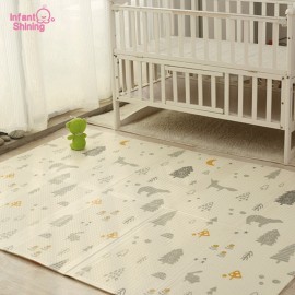 Infant Shining 200cm*180cm*1cm Baby Play Mat Folding XPE Crawling Pad Home Outdoor Folding Waterproof Puzzle Game Playmat