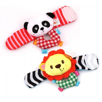 Wrist Strap Rattles Animal Socks Toy New A Pair 2pcs/set 14cm*7cm Baby Infant Soft Handbells Hand Foot Developmental Toys