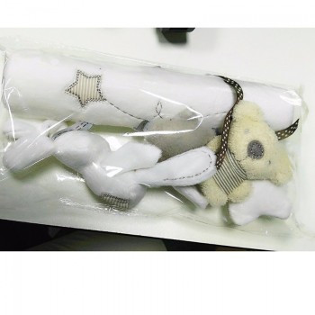 Rabbit baby hanging bed safety seat plush toy Hand Bell Multifunctional Plush Toy Stroller Mobile Gifts