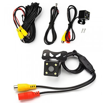 Universal CCD Car Auto Back Up Reverse Backup 4 LED Night Vision Rear View Camera Waterproof HD 170 Degree Parking Assistance