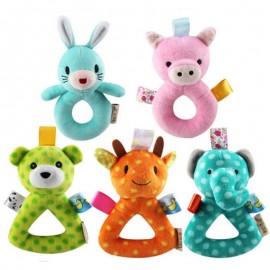 2018 Cute Baby Rattle Ring Bell Toy Plush Animal Hand Bells Baby Toys Toddlers Infant Early Educational Doll Gifts for Newborns