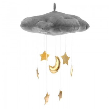 Baby Crib hanging bed plush toy Hand Bell Stroller Mobile Kids Play Tent Decoration Raining Clouds Baby Bed Hanging Toys