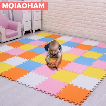 MQIAOHAM Baby EVA Foam Play Puzzle Mat 18pcs/lot Black and White Interlocking Exercise Tiles Floor Carpet And Rug for Kids Pad