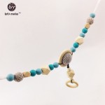 Lets Make Pram Clip Pram String Silicone Beads Wooden Beads Baby Teether Toy Stroller Chain  Infant Toy Wooden Rattle Baby Toys
