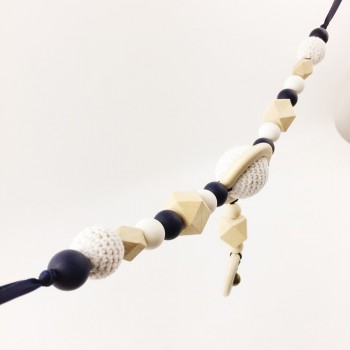 Lets Make Pram Clip Pram String Silicone Beads Wooden Beads Baby Teether Toy Stroller Chain  Infant Toy Wooden Rattle Baby Toys
