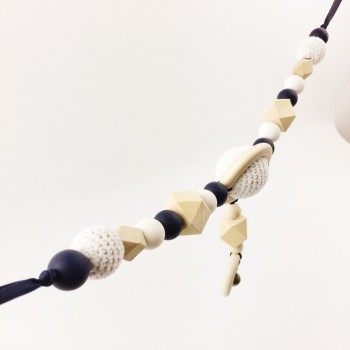 Lets Make Pram Clip Pram String Silicone Beads Wooden Beads Baby Teether Toy Stroller Chain  Infant Toy Wooden Rattle Baby Toys
