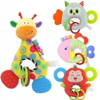 Newborn Baby Infant Animal Soft Rattles Teether Hanging Bell Plush Bebe Toys
