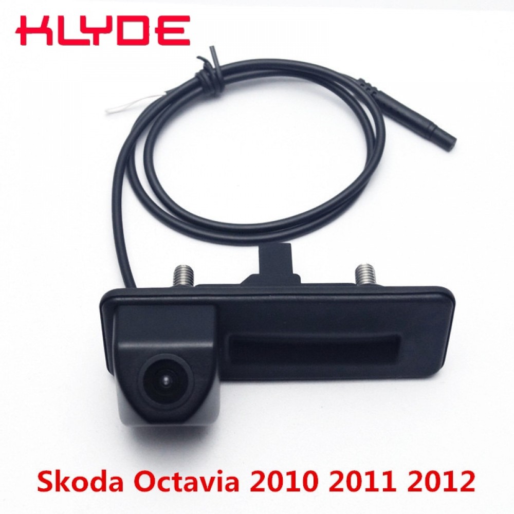 Auto Trunk Handle Car Rear View Reverse Backup Parking Camera 170 Degree Night Vision For Skoda Octavia 2010 2011 2012 2013 2014