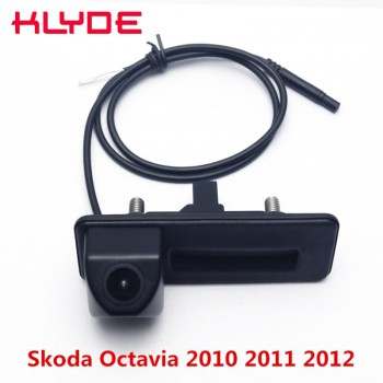 Auto Trunk Handle Car Rear View Reverse Backup Parking Camera 170 Degree Night Vision For Skoda Octavia 2010 2011 2012 2013 2014